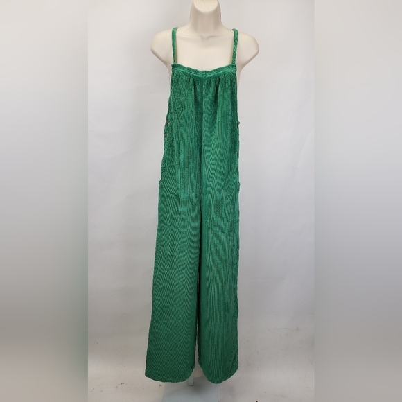 BDG Georgie Corduroy Overall green size XS NEW - Picture 3 of 13